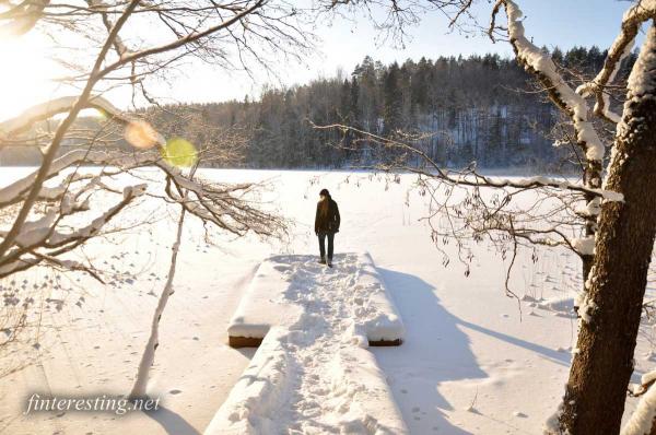 Snowy lake 